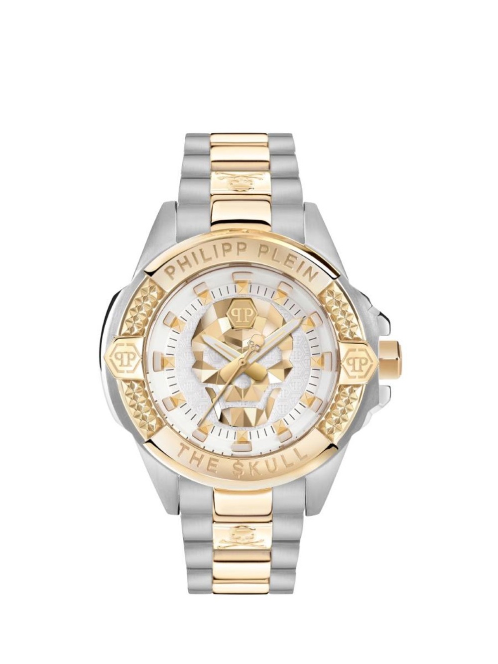 Philipp Plein Women's Two-Tone Gold and Silver Skull Dial Bracelet Watch